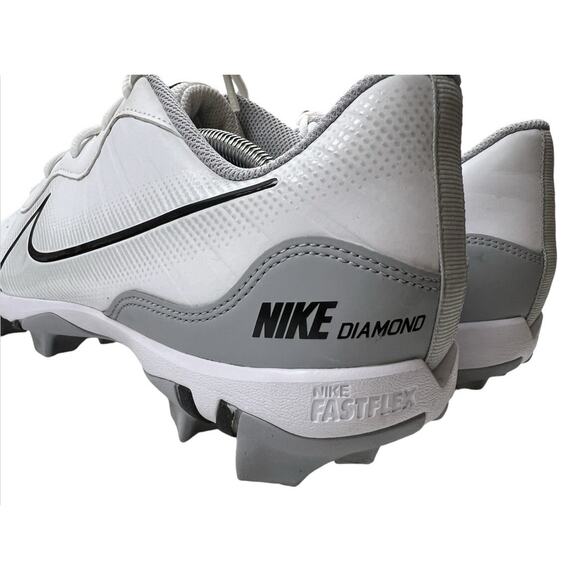 Nike Diamond Fastflex Baseball Cleats White Gray Black Mens 13 - Picture 2 of 11
